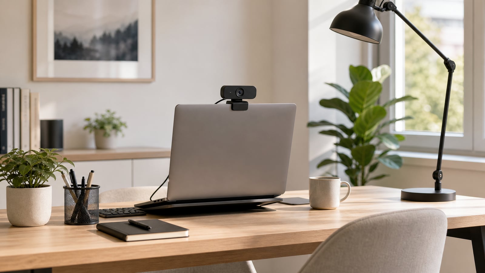 Webkamera til videomøter og hjemmekontor